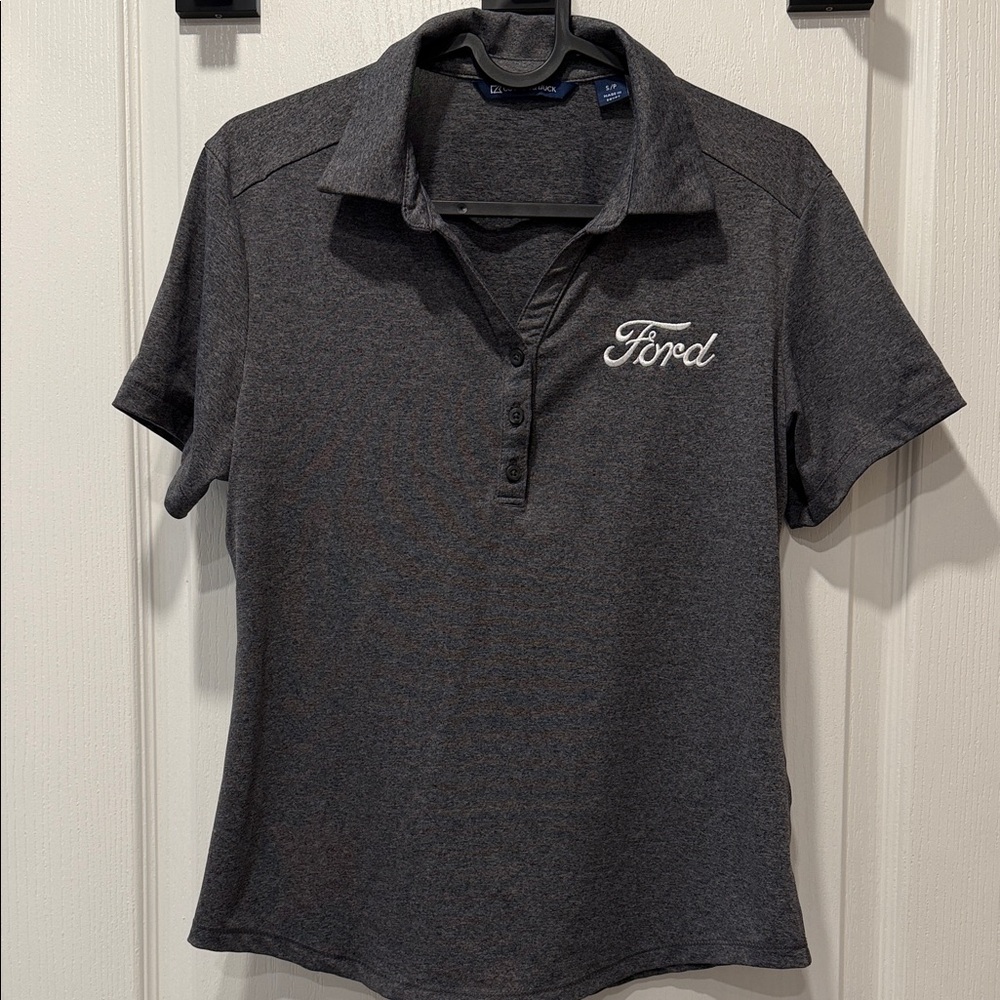 Ford Women's Charcoal Button Down Polo